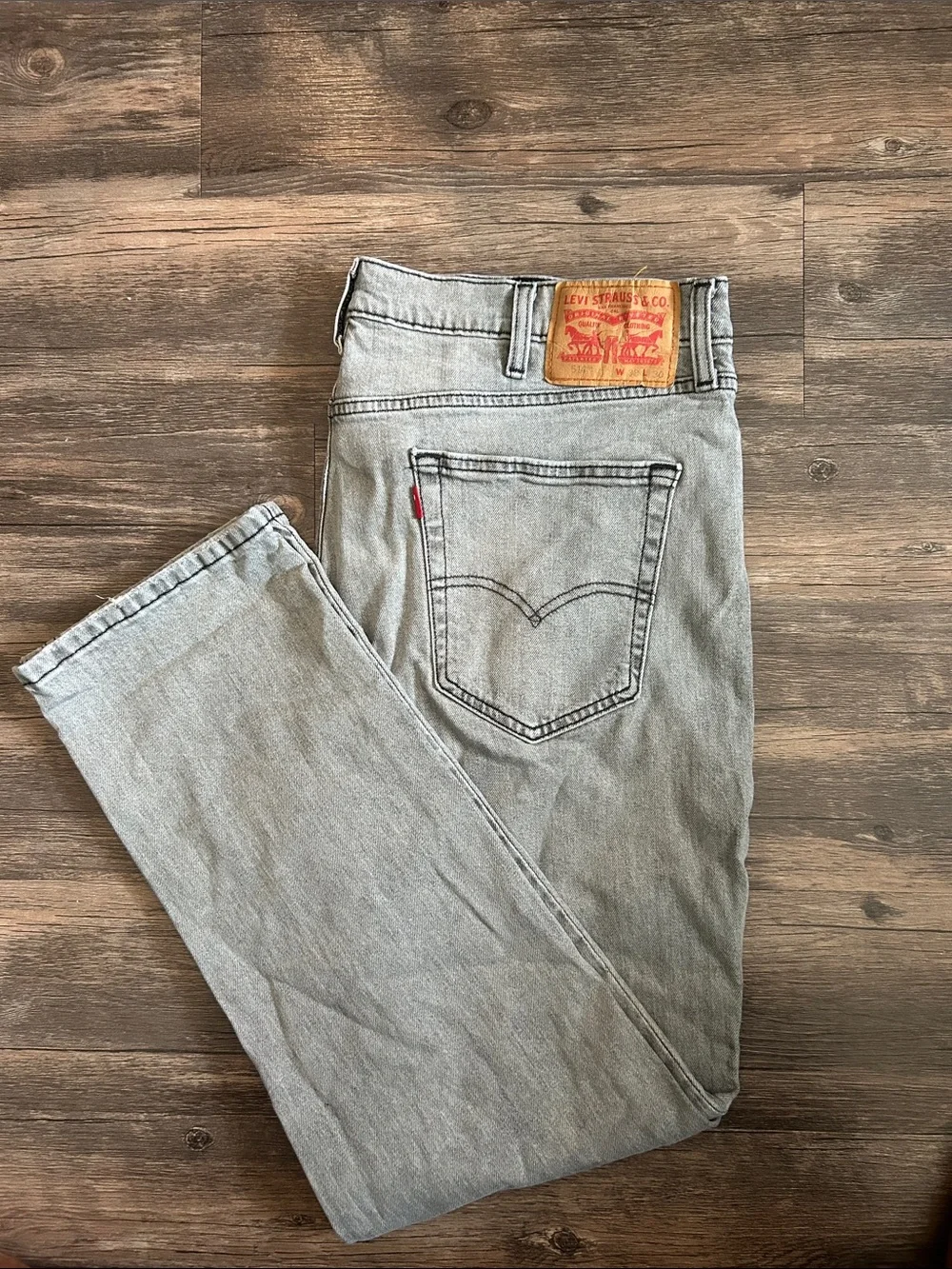 Levi's Men's Light Gray Slim Straight Jeans
